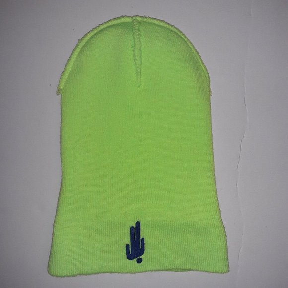 Billie Eilish Beanie / Hat Neon Green, Embroidered with Logo, YP Classics, EUC - Picture 5 of 9